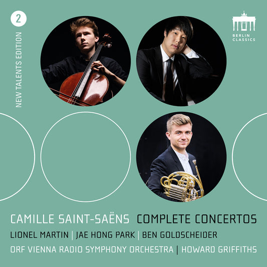 the album cover for Jae Park  Hong - Camille Saint-Saens: Complete Cons (New Talents