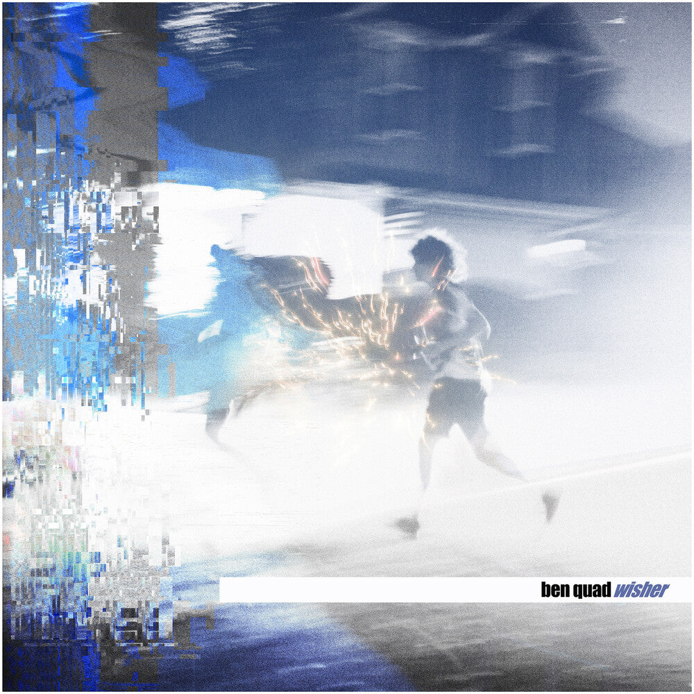 the album cover for Ben Quad - Wisher [Bone in Clear w/ Blue splatter]