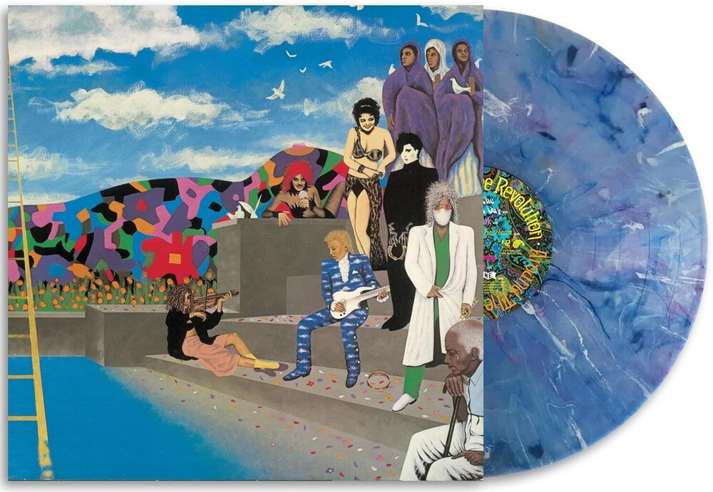 the album cover for Prince & The Revolution - Around The World In A Day [Blue Marble Vinyl]