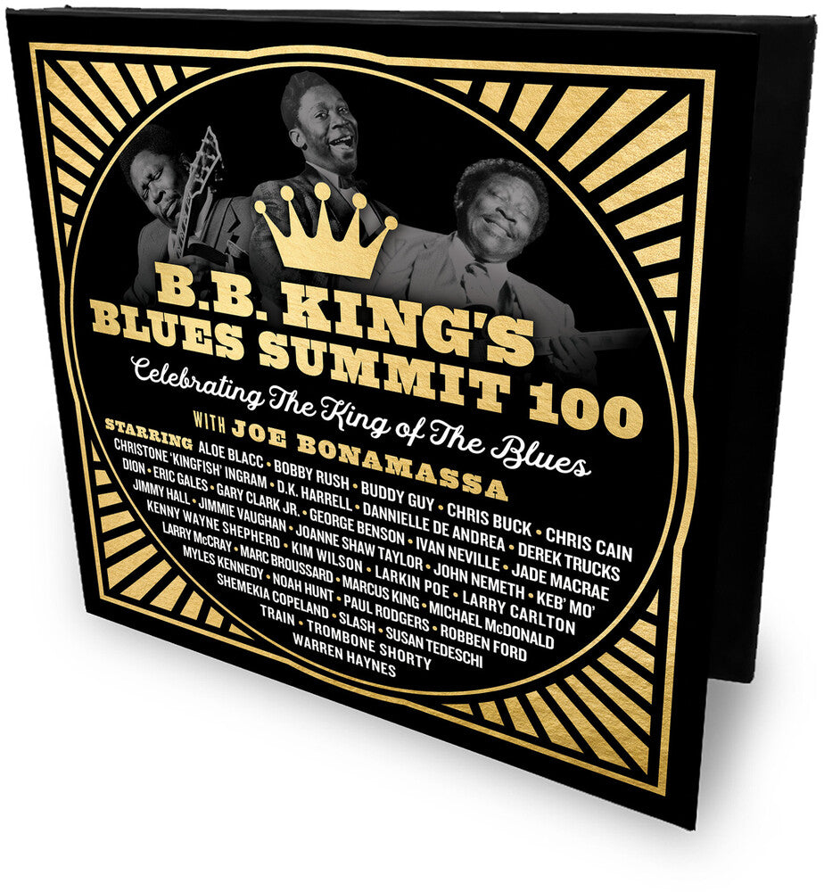 the album cover for Joe Bonamassa - B.B. King's Blues Summit 100 [2xCD - Hard Cover book with 2 disc trays, 40 page booklet, foil on cover]