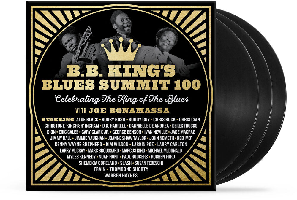 the album cover for Joe Bonamassa - B.B. King's Blues Summit 100 [180g 3xLP Black Vinyl in Gatefold Jacket with 20-page booklet and download card]