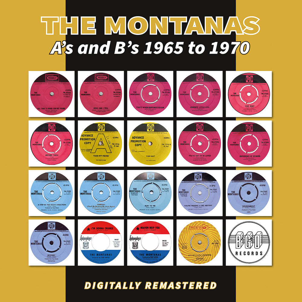 the album cover for Montanas - A's & B's 1965 To 1970 (Uk)