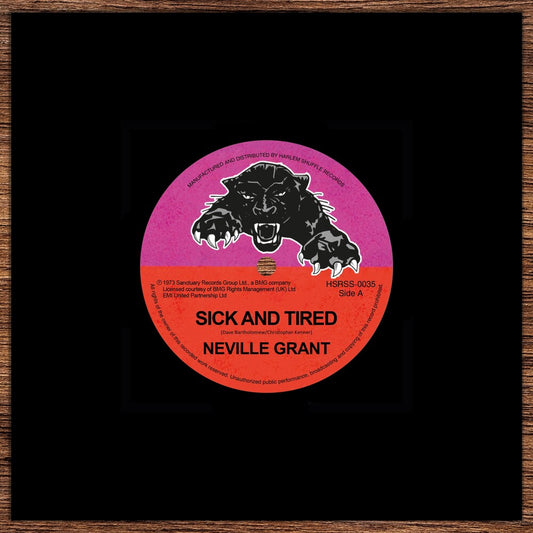 the album cover for Neville Grant - Sick And Tired / Black Man's Time