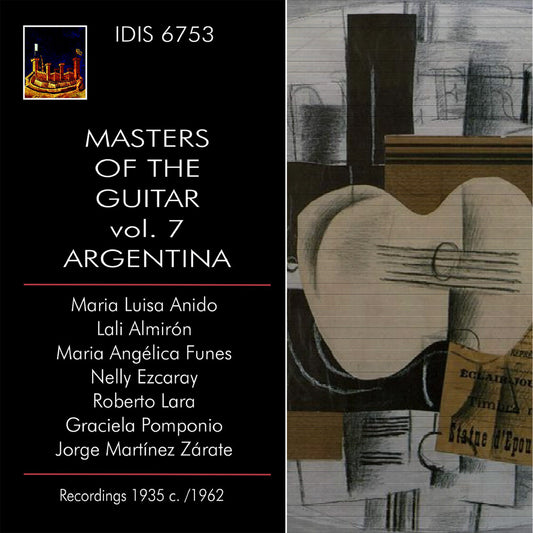 the album cover for Maria Anido  Luisa - Master Of The Guitar Vol. 7 - Argentina