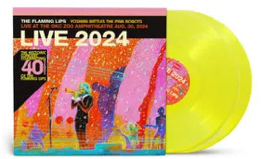 the album cover for Flaming Lips - Yoshimi Battles The Pink Robots: Live At The Zoo Amphitheatre, Oklahoma City, August 30, 2024 [RSD Black Friday 2025]
