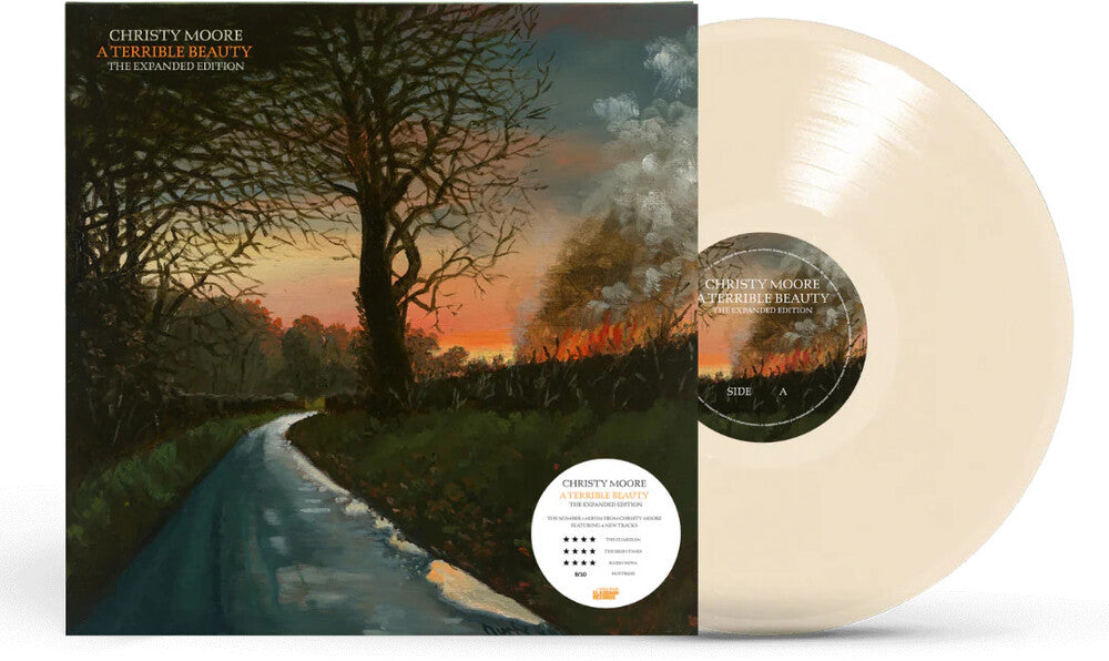 the album cover for Christy Moore - Terrible Beauty [Colored Vinyl] (Crem) [Limited Edition] (Exp) (Uk)