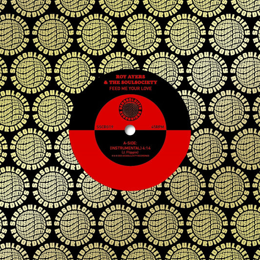 the album cover for Roy Ayers  / Soulsociety - Feed Me Your Love / Funky Nassau