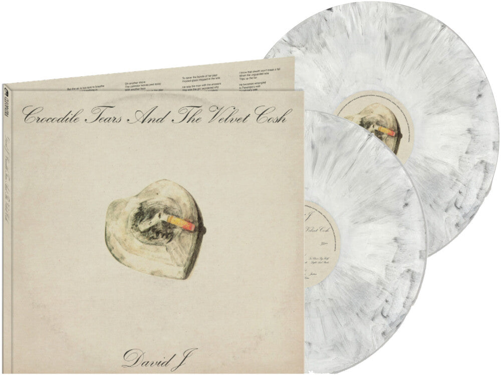the album cover for David J - Crocodile Tears And The Velvet Cosh [B&amp;W Marble 2LP]