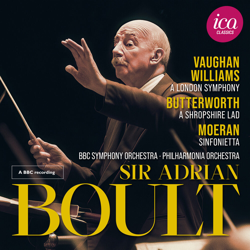 the album cover for Sir Boult  Adrian - Vaughan Williams Butterworth & Moeran (Live)
