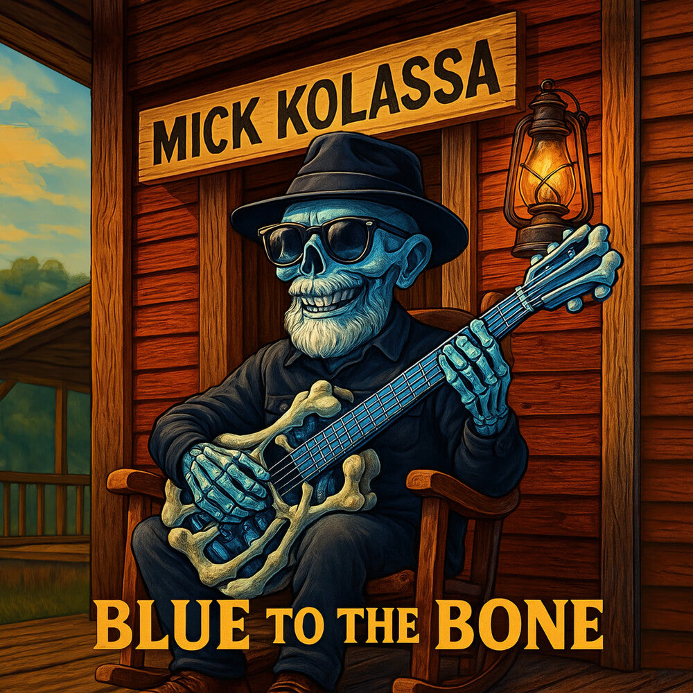 the album cover for Mick Kolassa - Blue To The Bone