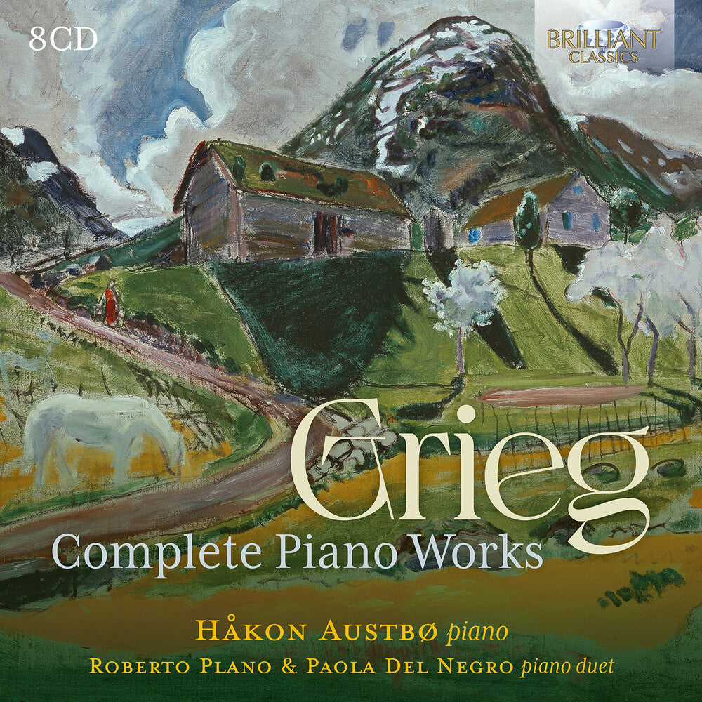 the album cover for Hakon Austbo - Grieg: Complete Piano Works