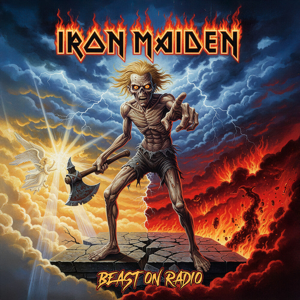 the album cover for Iron Maiden - Beast On Radio - Yellow [Colored Vinyl] [Limited Edition] (Ylw)
