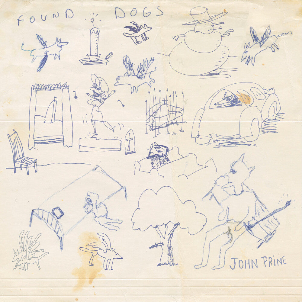 the album cover for John Prine - Found Dogs [Colored Vinyl] [RSD 2026]