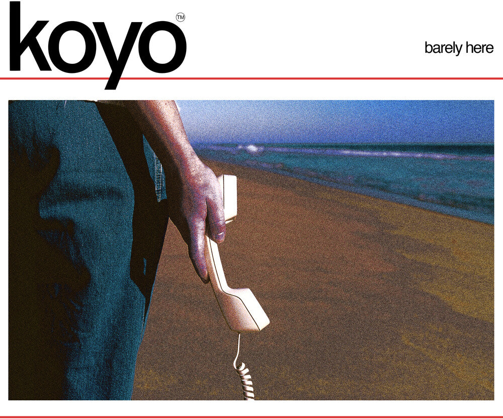 the album cover for Koyo - Barely Here [Indie Exclusive White, Black, Oxblood Pie Slice]