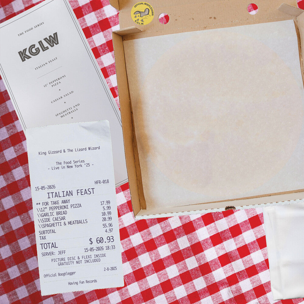 the album cover for King Gizzard & The Lizard Wizard - Italian Feast [Colored Vinyl] [Deluxe] (Pict)