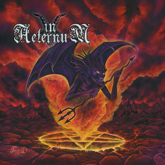 the album cover for In Aeternum - Forever Blasphemy [Clear Vinyl] (Red)