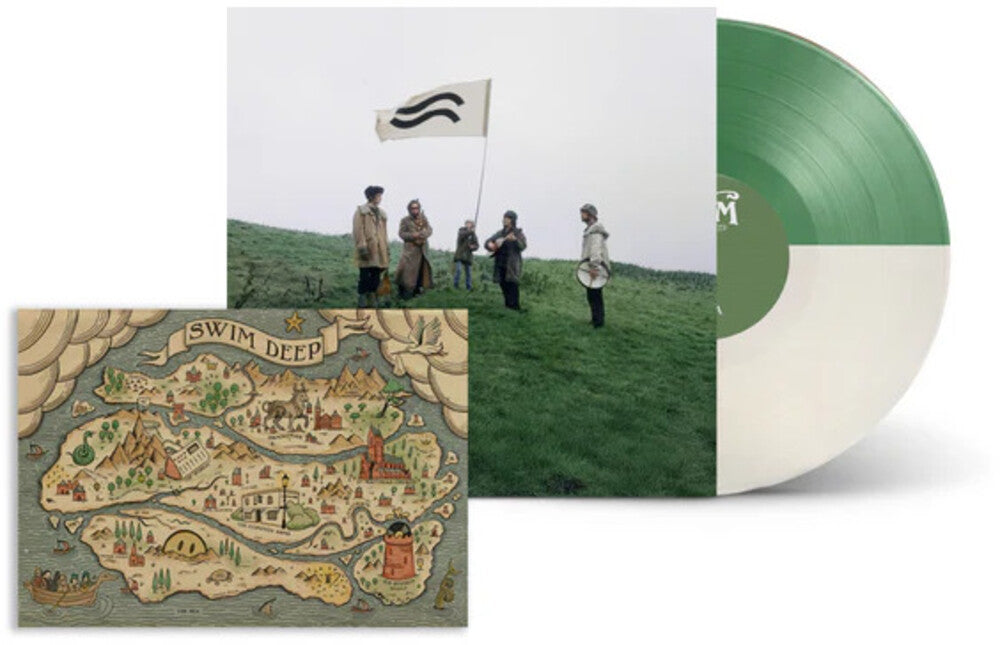 the album cover for Swim Deep - Hum - Green & White Vinyl [Colored Vinyl] (Grn) (Wht) (Uk)