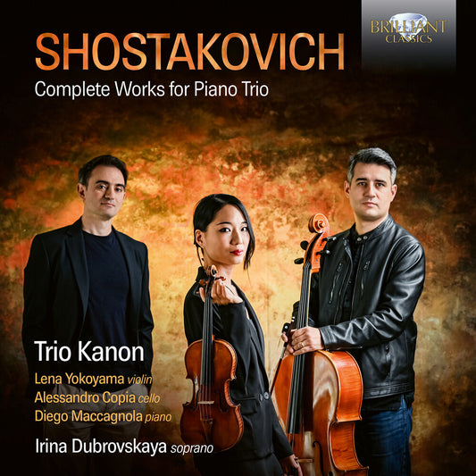 the album cover for Trio Kanon - Shostakovich: Complete Works For Pno Trio