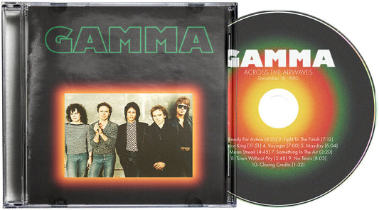 the album cover for Gamma - Across The Airwaves