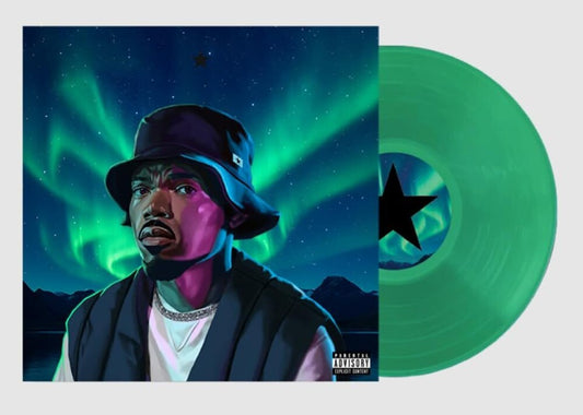 the album cover for Chance the Rapper - Star Line [Indie Exclusive Clear Green]