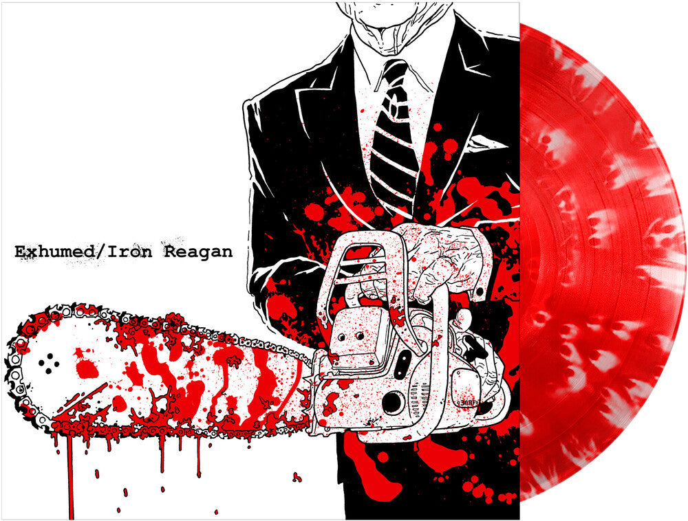 the album cover for Exhumed / Iron Reagan - Exhumed / Iron Reagan [Colored Vinyl] [Limited Edition] (Red) (Wht)