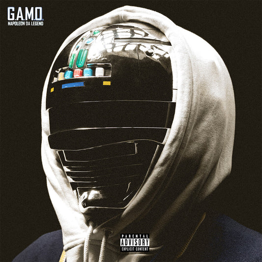 the album cover for Napoleon Da Legend - G.A.M.O. [Double Silver Galaxy Vinyl ]