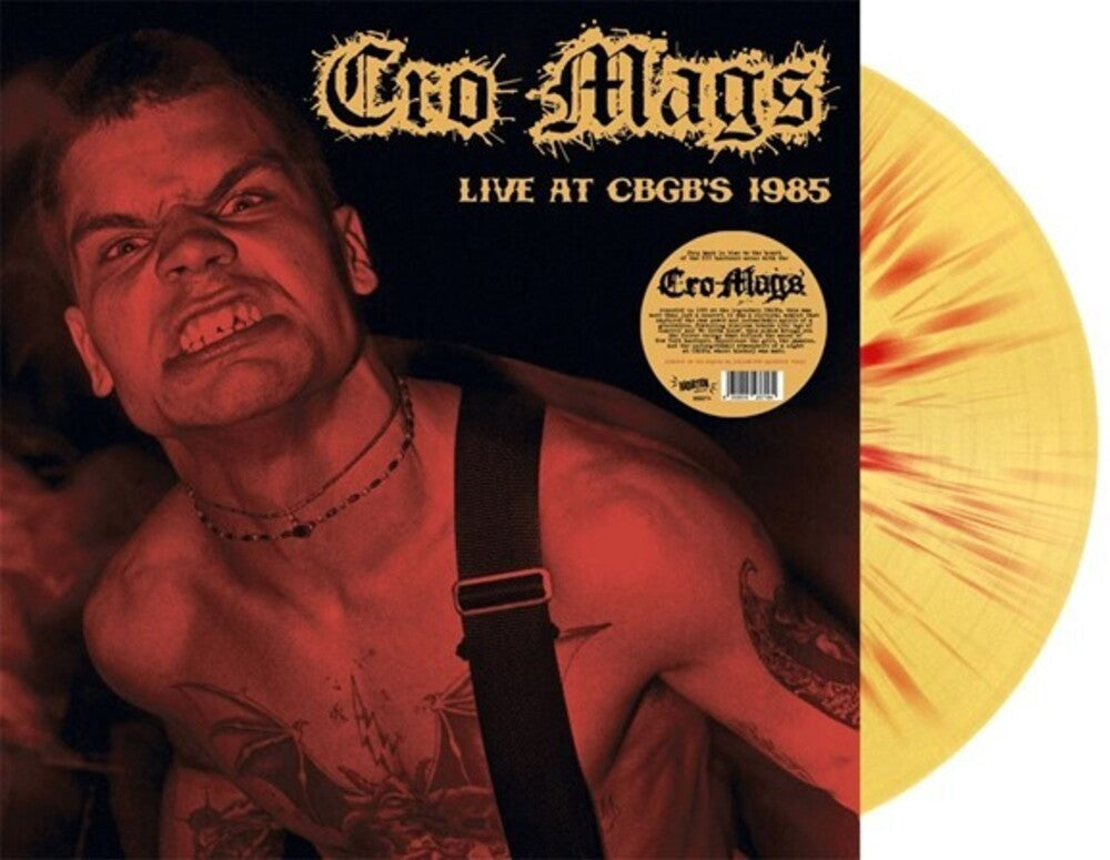 the album cover for Cro-Mags - Live At Cbgb's 1985 [Colored Vinyl] [Limited Edition] [Indie Exclusive] (Spla)