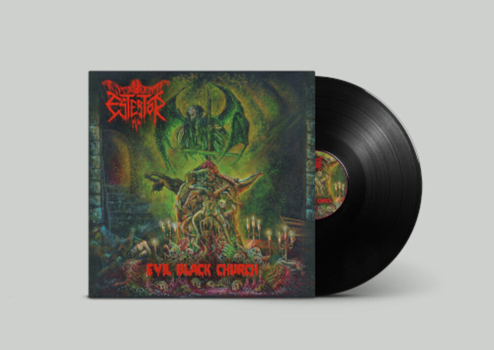 the album cover for Estertor - Evil Black Church