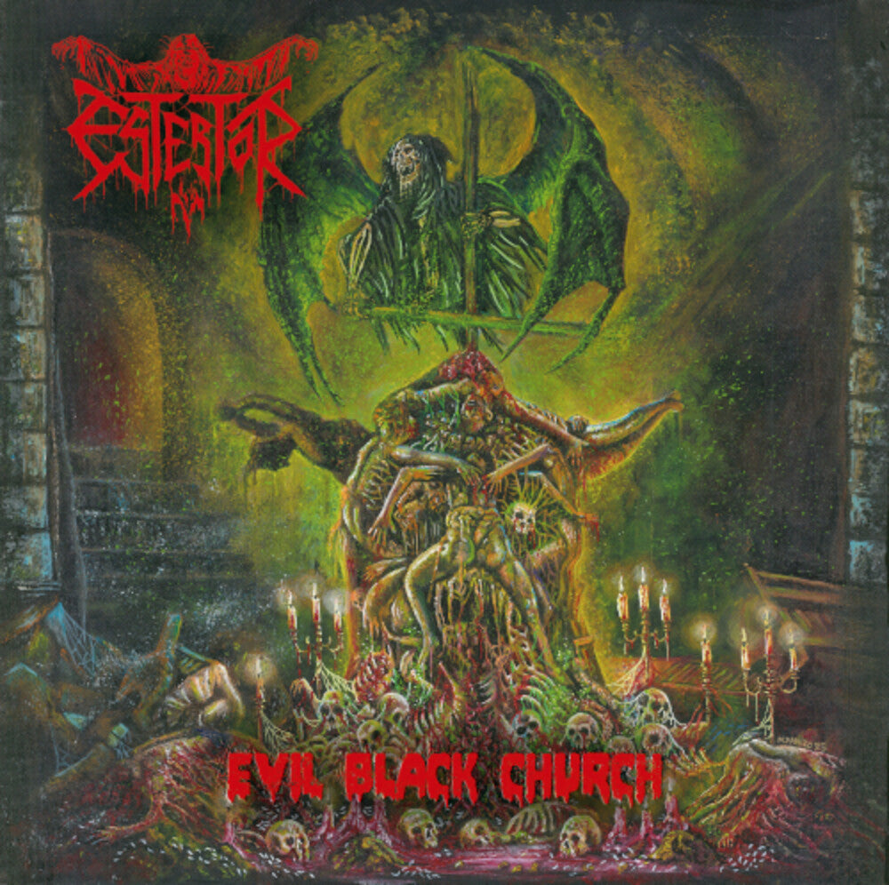 the album cover for Estertor - Evil Black Church