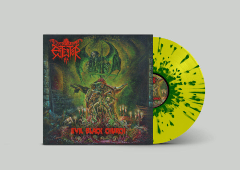 the album cover for Estertor - Evil Black Church (Spla)