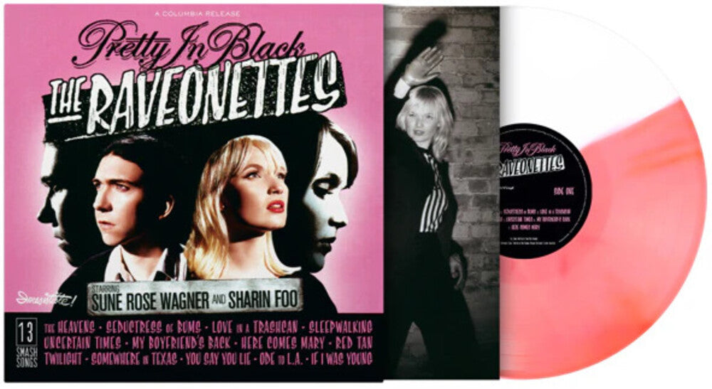 the album cover for Raveonettes - Pretty in Black (half White, Half Pink Vinyl/140g/numbered)