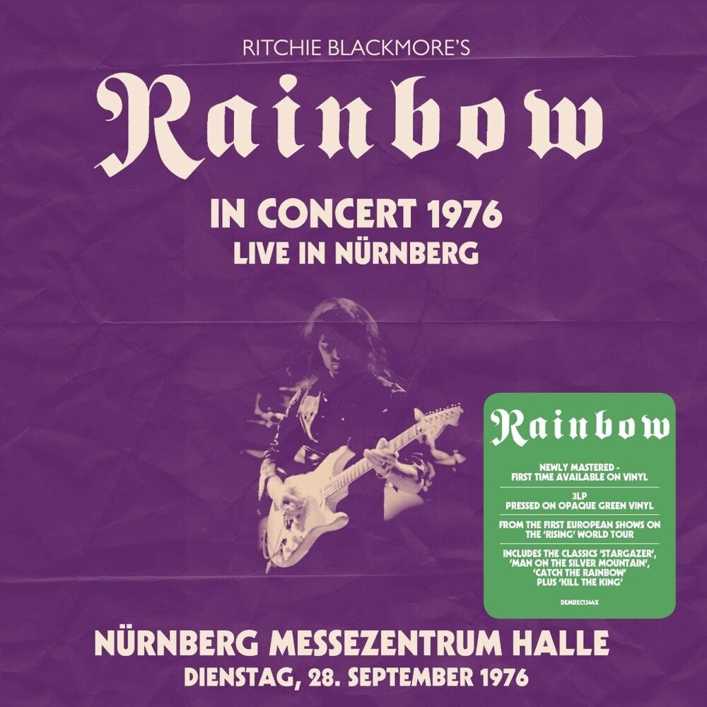the album cover for Ritchie Blackmore  / Rainbow - Live In Nurnberg 1976: Messezentrum Halle 28.9.76