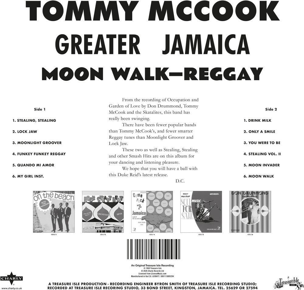 the album cover for Tommy Mccook - Greater Jamaica Moon Walk - Reggay [Deluxe] [Limited Edition]