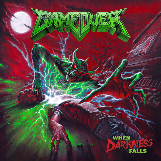 the album cover for Game Over - When Darkness Falls