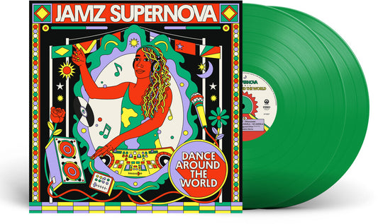 the album cover for Jamz Supernova Presents - Dance Around The World [Indie Exclusive] [Colored Vinyl] (Grn) (Aniv)