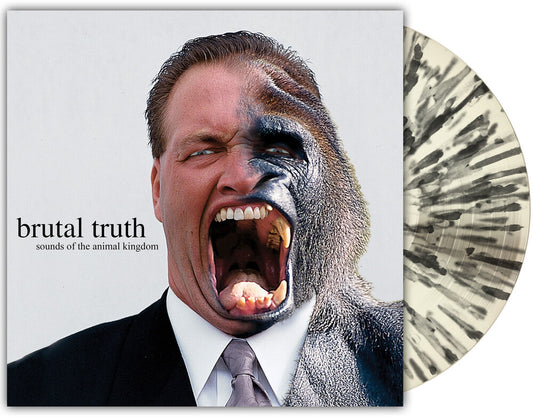 the album cover for Brutal Truth - Sounds of the Animal Kingdom - 2026 Reissue [Bone White with Splatter]