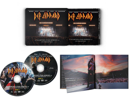 the album cover for Def Leppard - Diamond Star Heroes: Live From Sheffield (Hybr)