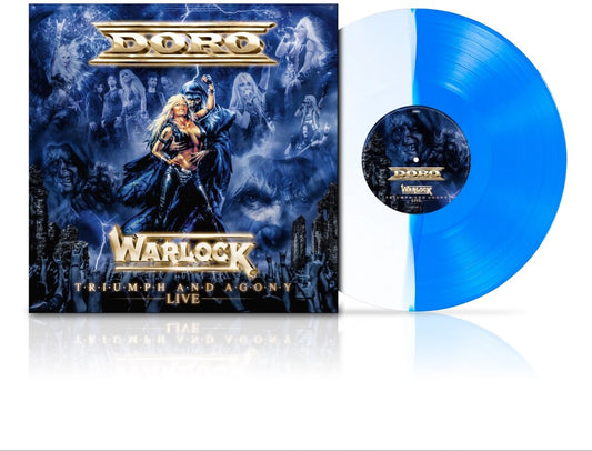 the album cover for Doro - Warlock - Triumph & Agony Live (Blue) [Colored Vinyl]