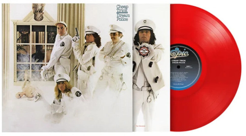 the album cover for Cheap Trick - Dream Police [Colored Vinyl] (Gate) [Limited Edition] [180 Gram] (Red) (Hol)