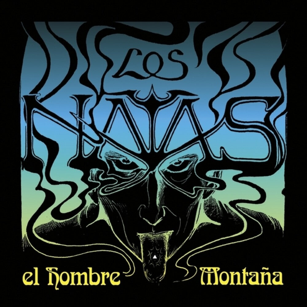 the album cover for Los Natas - Hombre Montana (Blue) [Colored Vinyl] (Red) (Spla)
