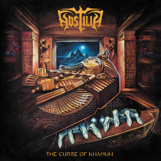 the album cover for Hostilia - Curse Of Khamun