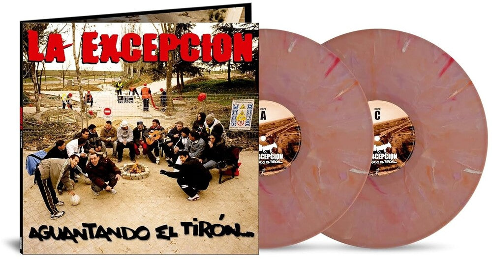 the album cover for La Excepcion - Aguantando El Tiron - Splatter Vinyl [Colored Vinyl] (Spla)
