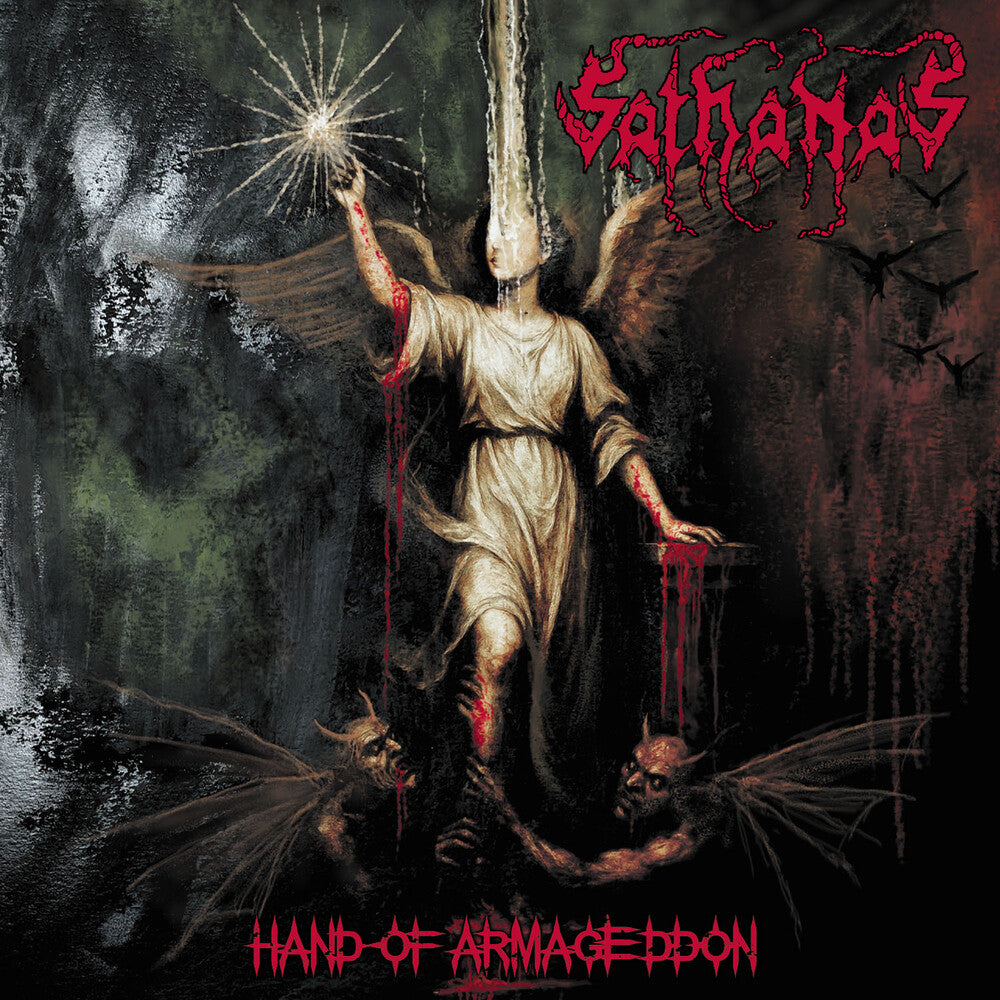 the album cover for Sathanas - Hand Of Armageddon