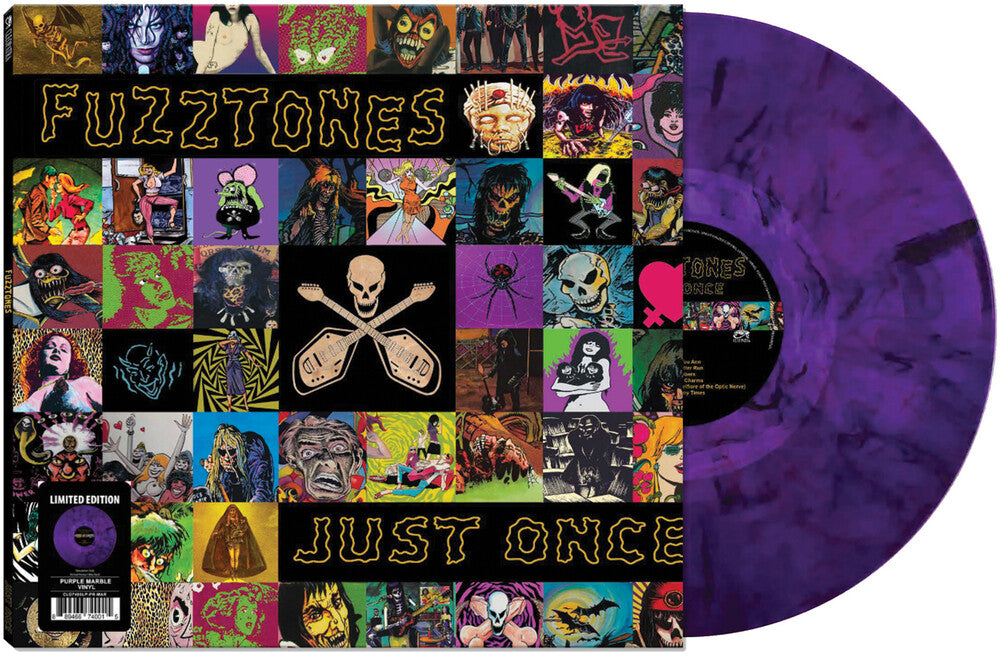 the album cover for The Fuzztones - Just Once [Purple / Black Marble]