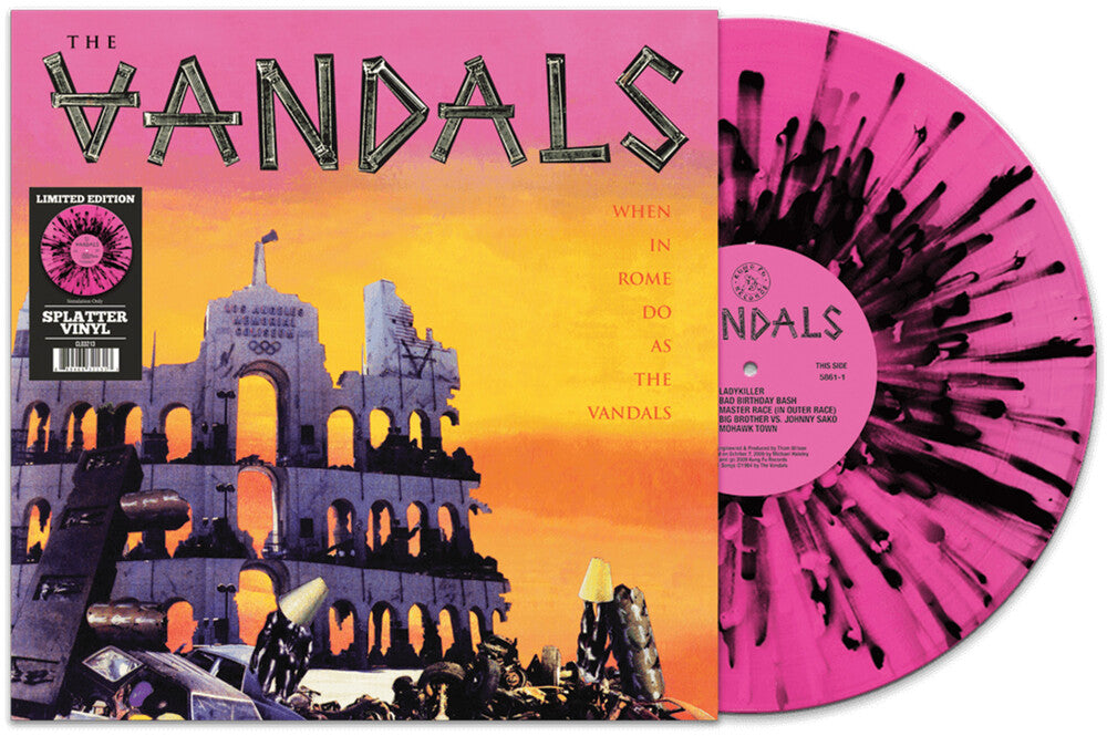 the album cover for The Vandals - When In Rome Do As The Vandals [Pink / Black Splatter]