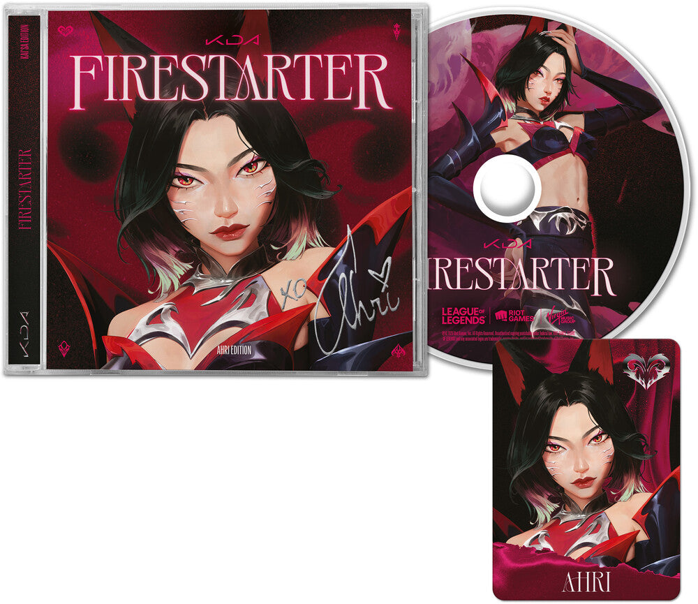 the album cover for K/DA, League of Legends - FIRESTARTER (EP) [Ahri Edition]