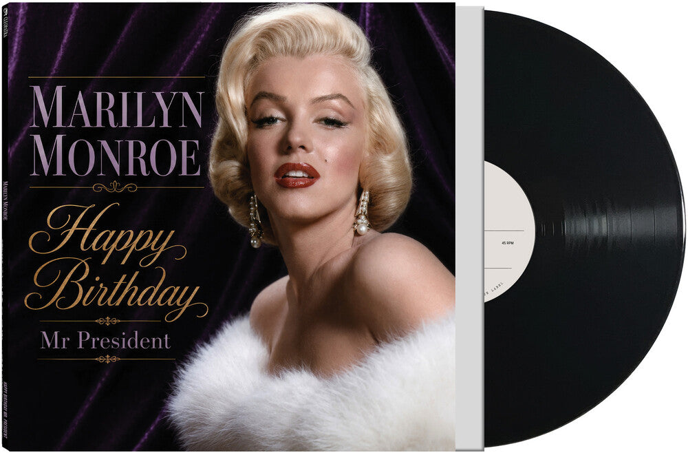 the album cover for Marilyn Monroe - Happy Birthday, Mr. President [Black Etched]