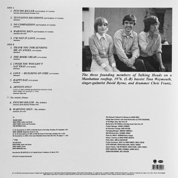 Talking Heads - Tentative Decisions: Demos & Live