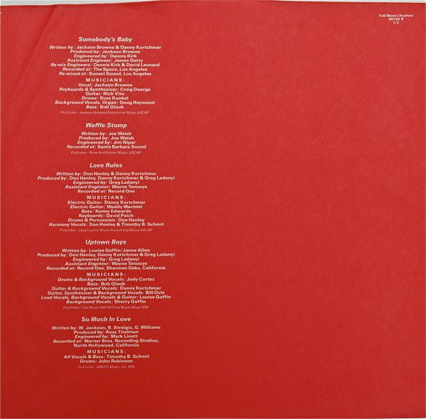 Various - Fast Times At Ridgemont High • Music From The Motion Picture