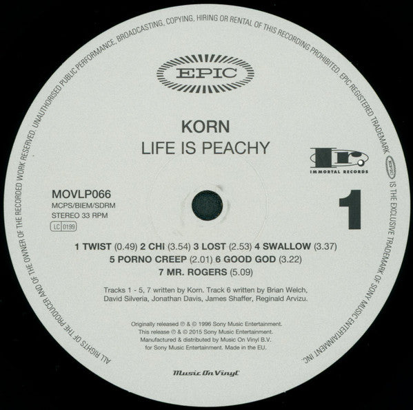 Korn - Life Is Peachy